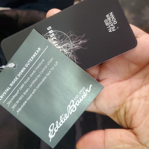 Eddie Bauer Crystal Ridge 75%Down 25% Feather Outerwear Coat Jacket Siz L Allied - Picture 6 of 14